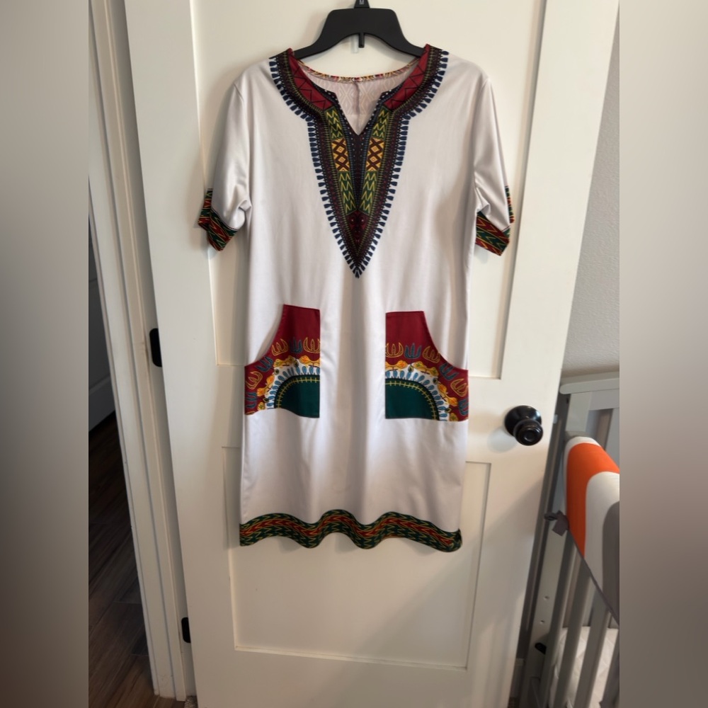 Multicolor Dashiki Dress